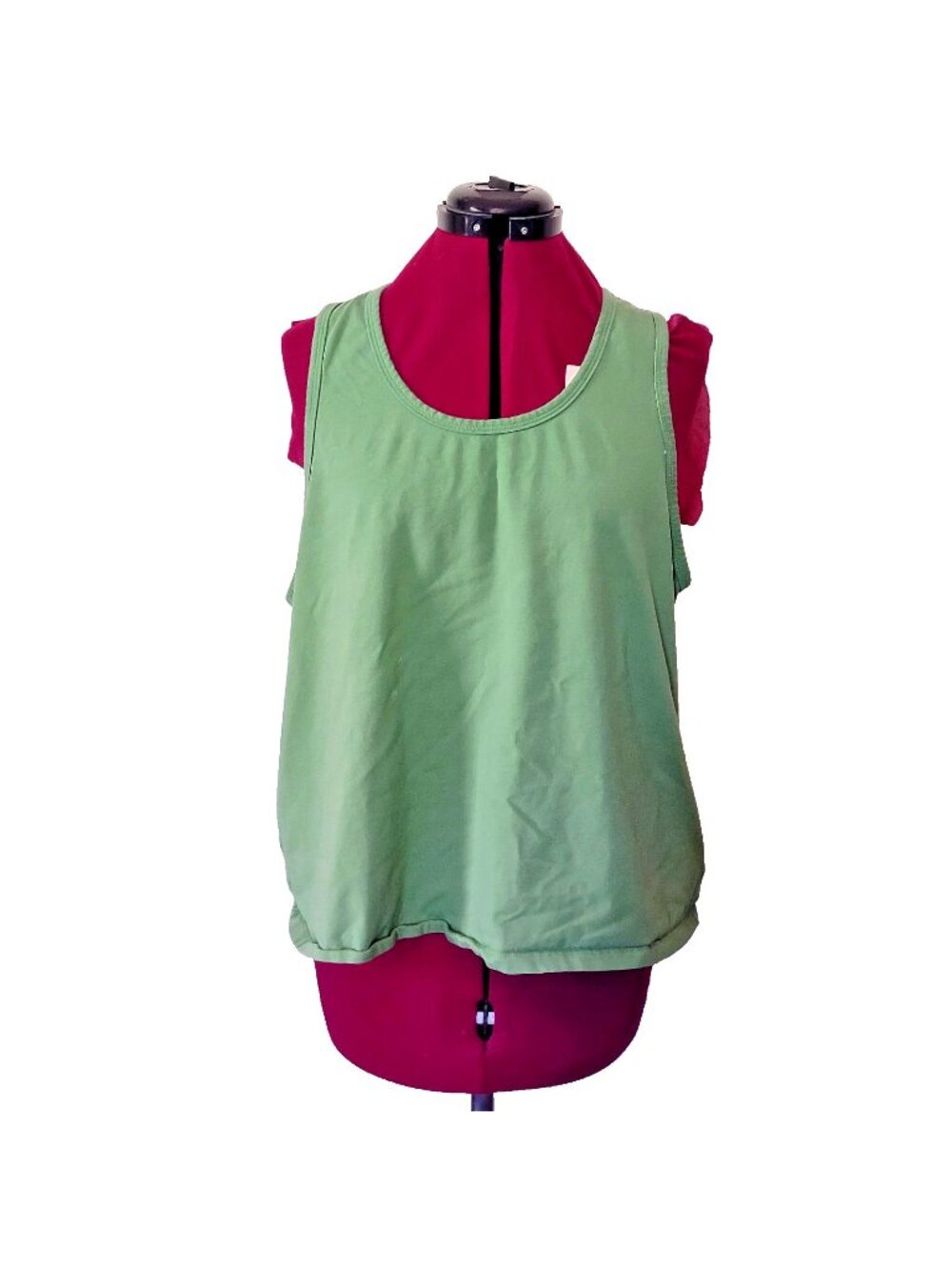 Athleta Women's XL Essential Slub Tank Supima Cotton Baja Green Sleeveless